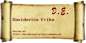 Davidovics Erika névjegykártya